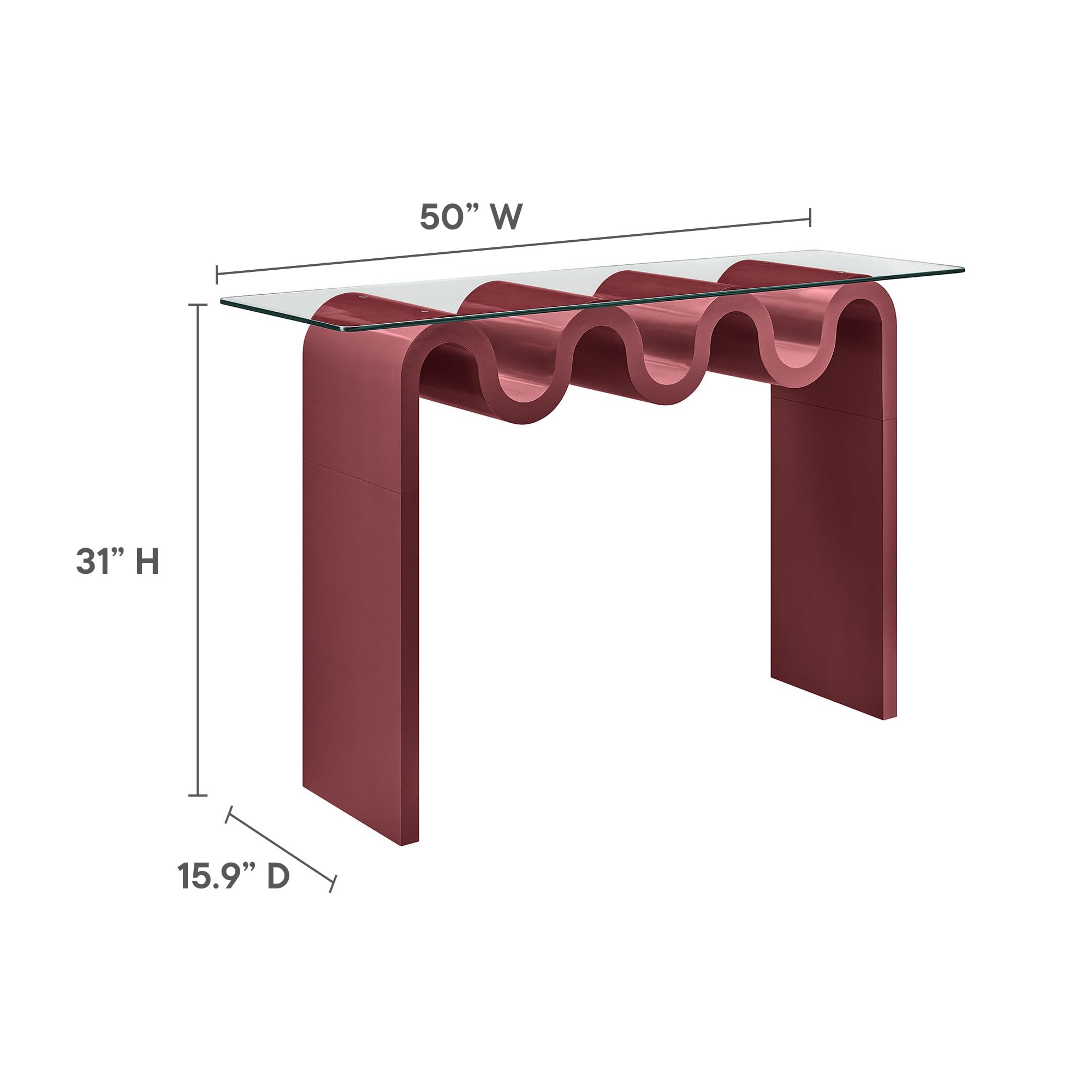 Amazon.com: Modway Ondine Glass Console Table in Spiced